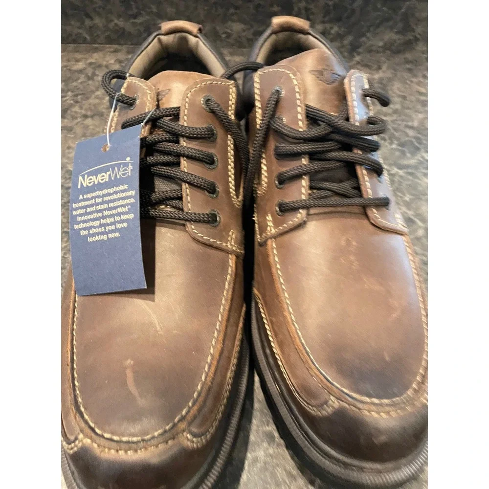 Dockers Mens Overton Oxford Leather Shoe Size 13 Water & Stain Resistant